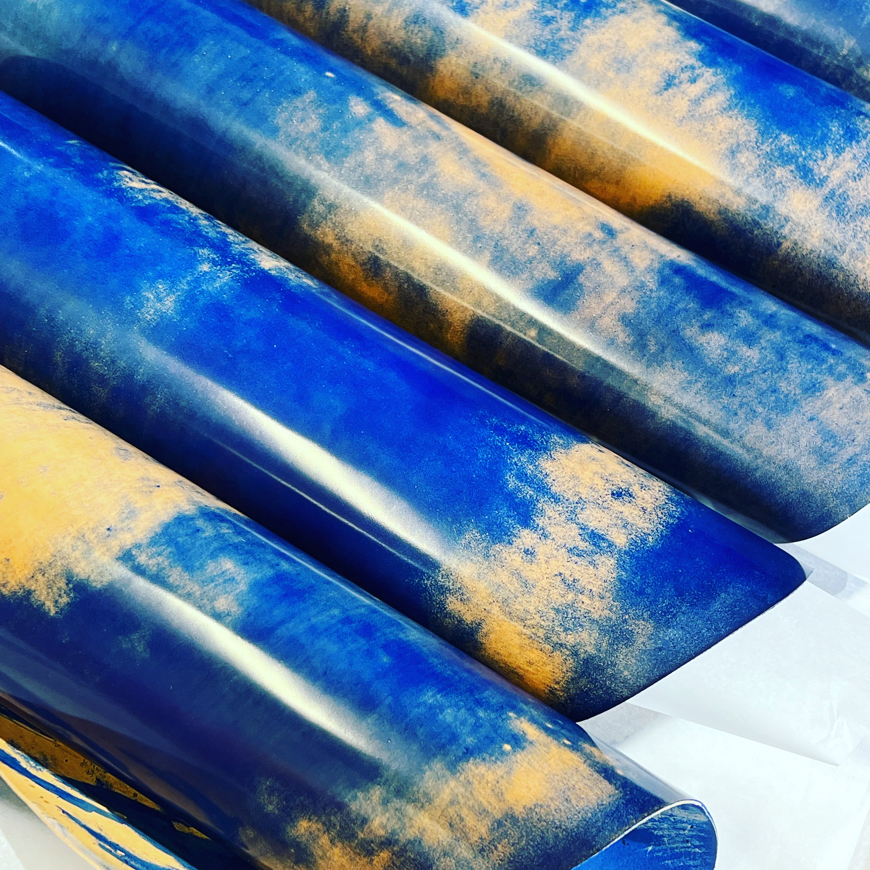 Blue Marbled Shell Cordovan - ROCADO – a leatherstore