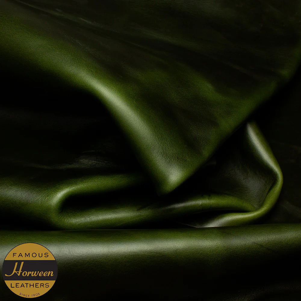 新品 MR. OLIVE HORWEEN CHROMEXCEL LEATHER HORWEEN CHROMEXCEL FORREST GREEN 2.0/2.2 – a leatherstore