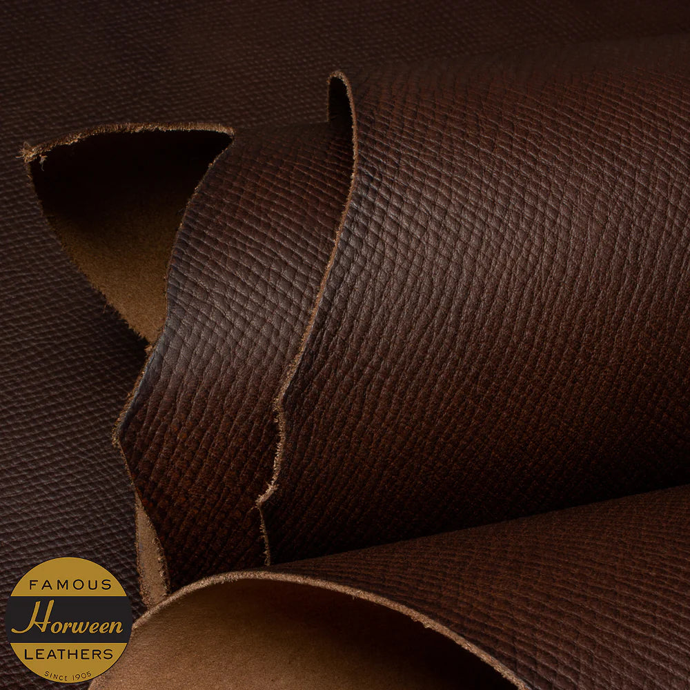 Horween Pioneer Hatch Grain Saddle Brown 1.6/1.8 – a leatherstore